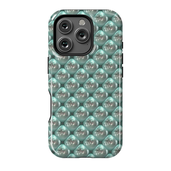 iPhone 16 Pro StrongFit Shiny Turquoise Pearls 2 by Andrea Haase