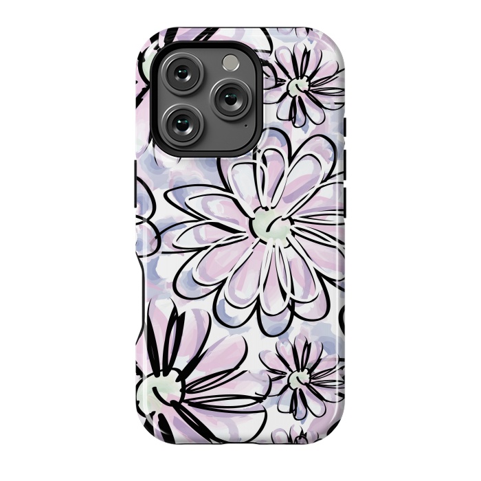 iPhone 16 Pro StrongFit Watercolor flowers by Camila