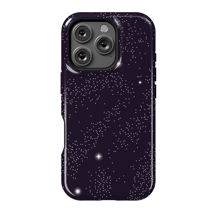 iPhone 16 Pro StrongFit Universe with planets and stars seamless pattern, cosmos starry night sky 005 by Jelena Obradovic