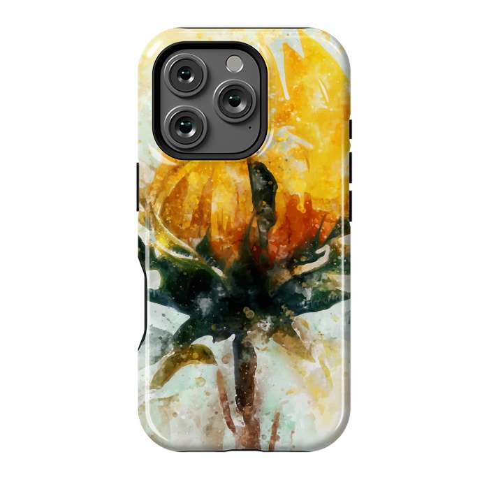 iPhone 16 Pro StrongFit Born in Sunflower by Creativeaxle