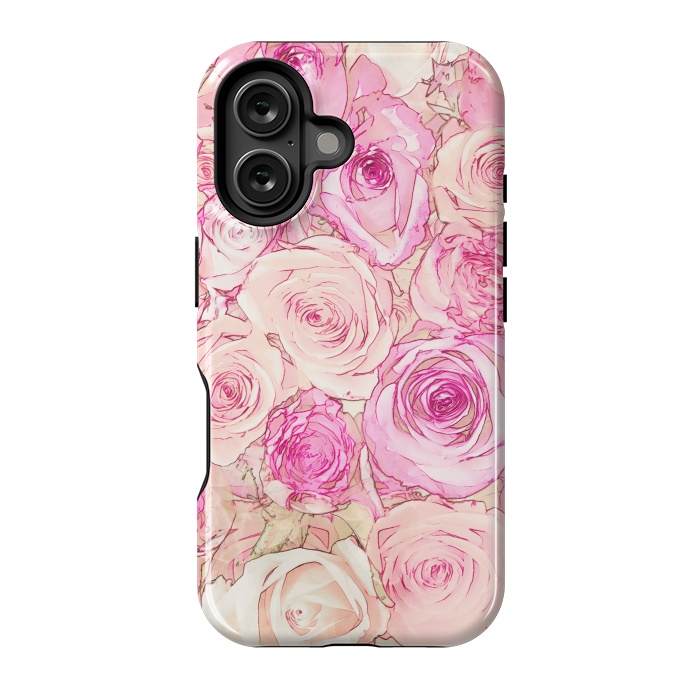 iPhone 16 StrongFit Pastel Rose Pattern by Andrea Haase