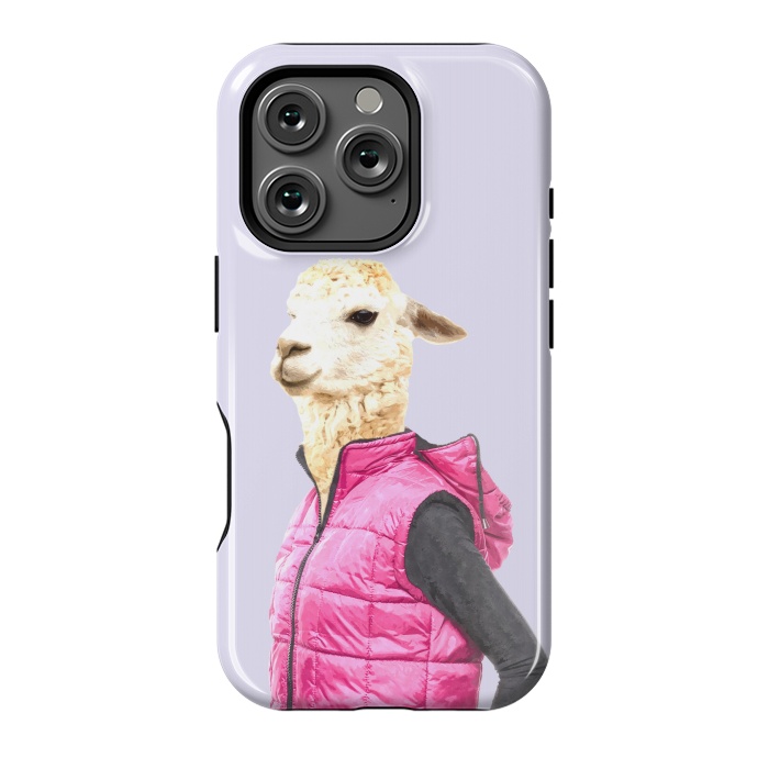 iPhone 16 Pro StrongFit Fashionable Llama Illustration by Alemi