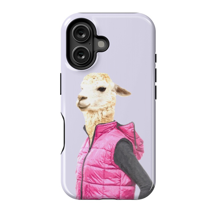 iPhone 16 StrongFit Fashionable Llama Illustration by Alemi