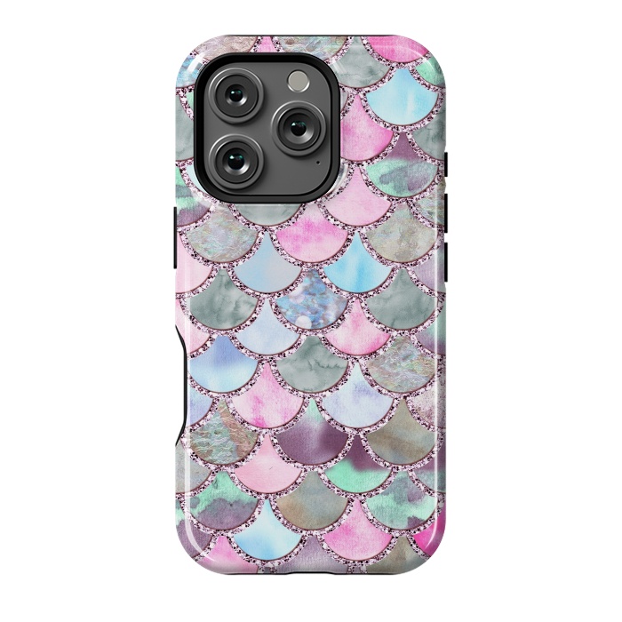 iPhone 16 Pro StrongFit Pastel Multicolor Mermaid Scales by  Utart