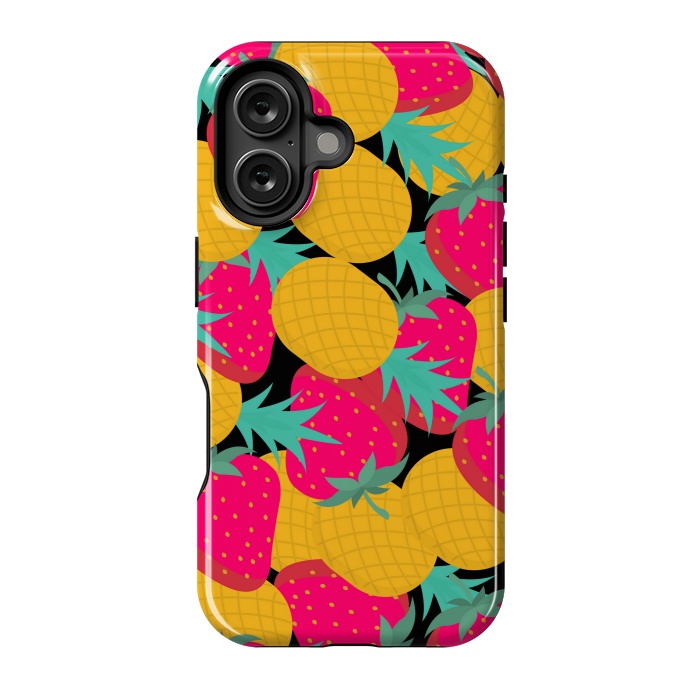 iPhone 16 StrongFit pineapples and strawberry by MALLIKA