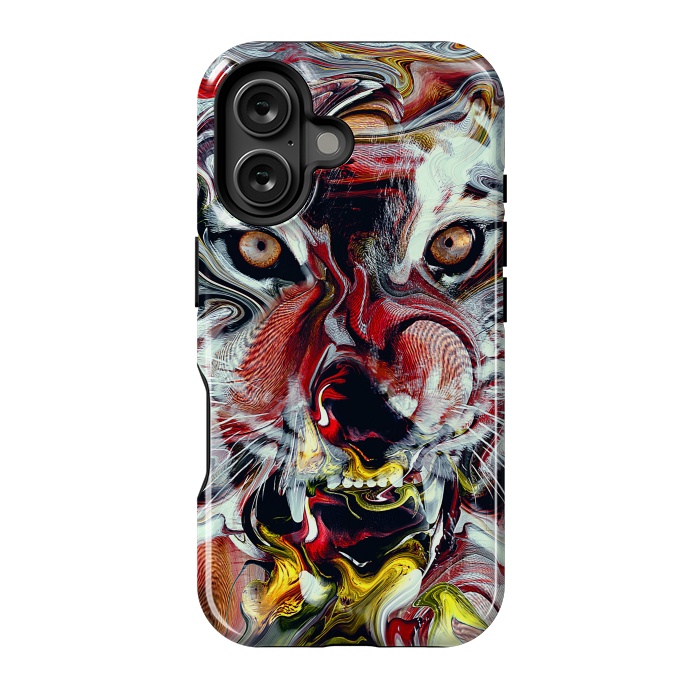 iPhone 16 StrongFit Tiger Abstract by Riza Peker