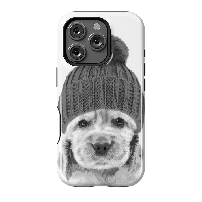 iPhone 16 Pro StrongFit Black and White Cocker Spaniel by Alemi