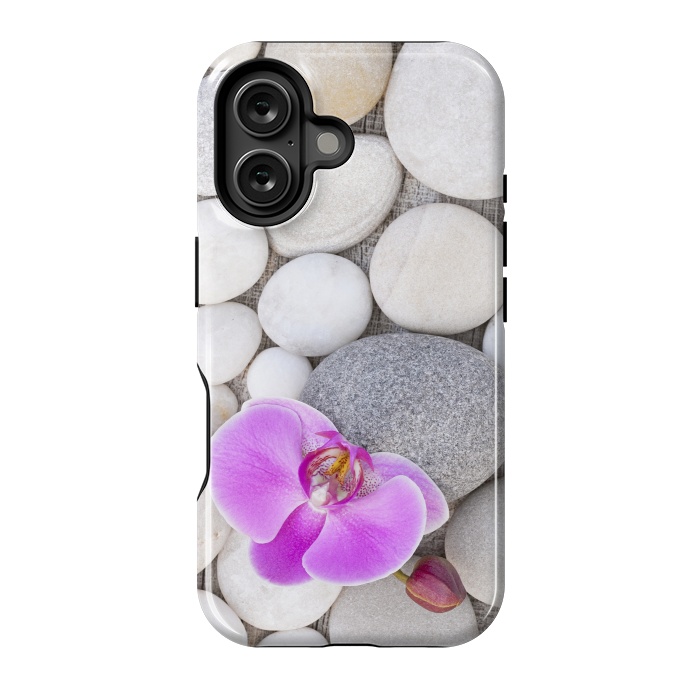 iPhone 16 StrongFit Zen Style Orchid On Pebble by Andrea Haase