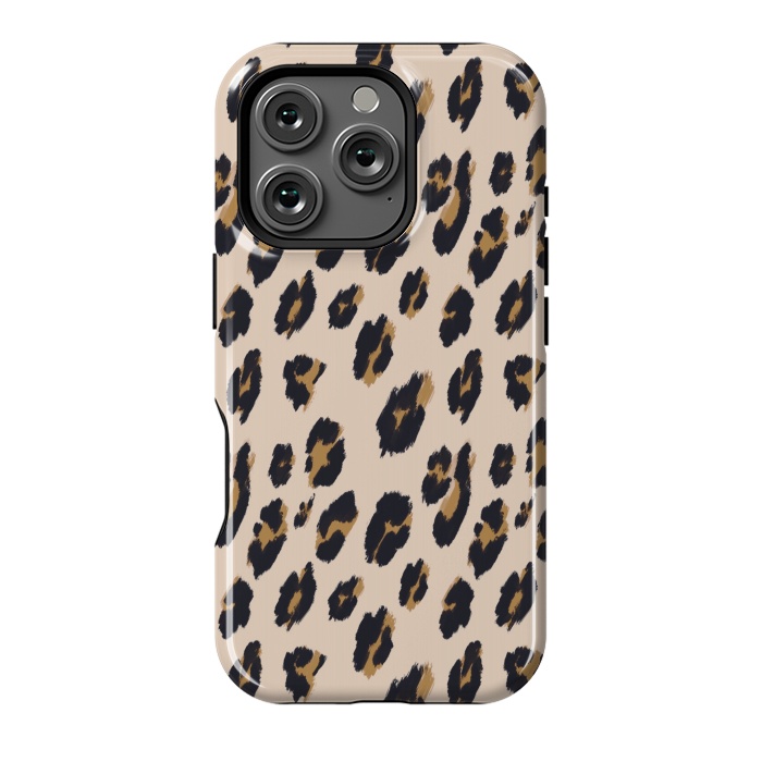 iPhone 16 Pro StrongFit B&B Leopard Design by Joanna Vog