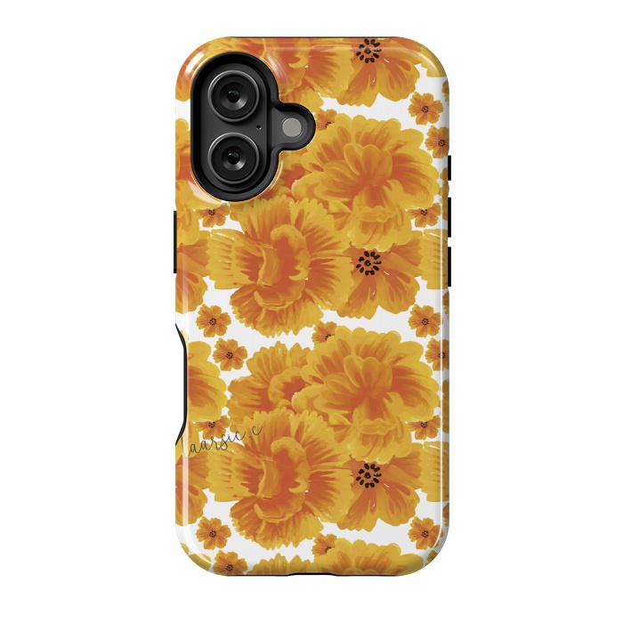 iPhone 16 StrongFit Flores naranjas by Camila