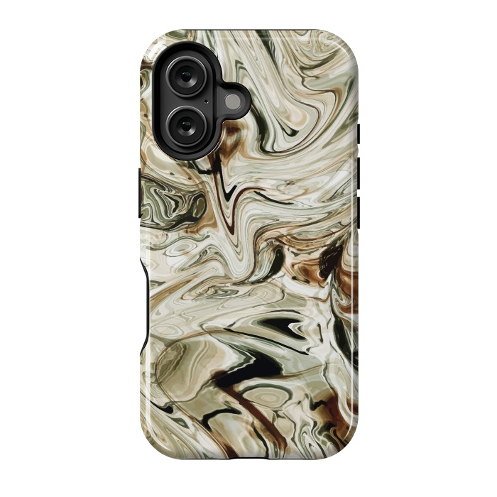 iPhone 16 StrongFit Brown Marble by Creativeaxle