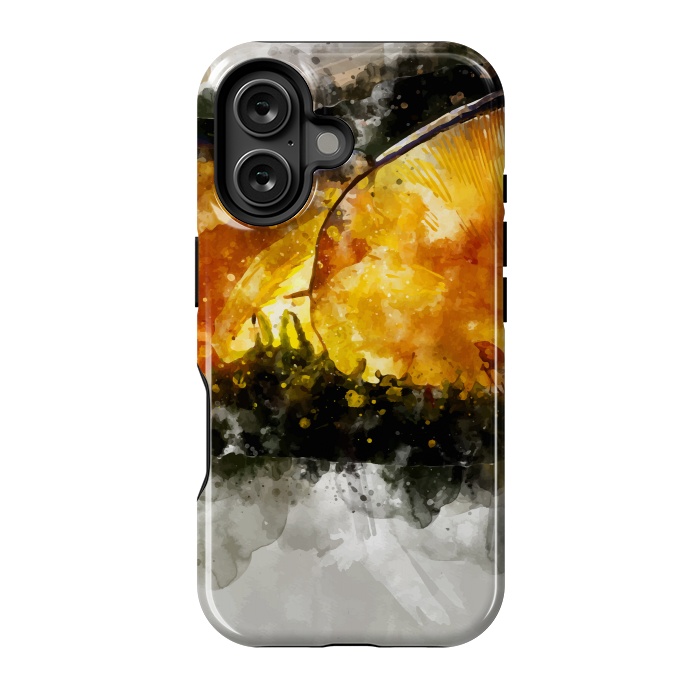 iPhone 16 StrongFit Forest Yellow Mushroom by Creativeaxle