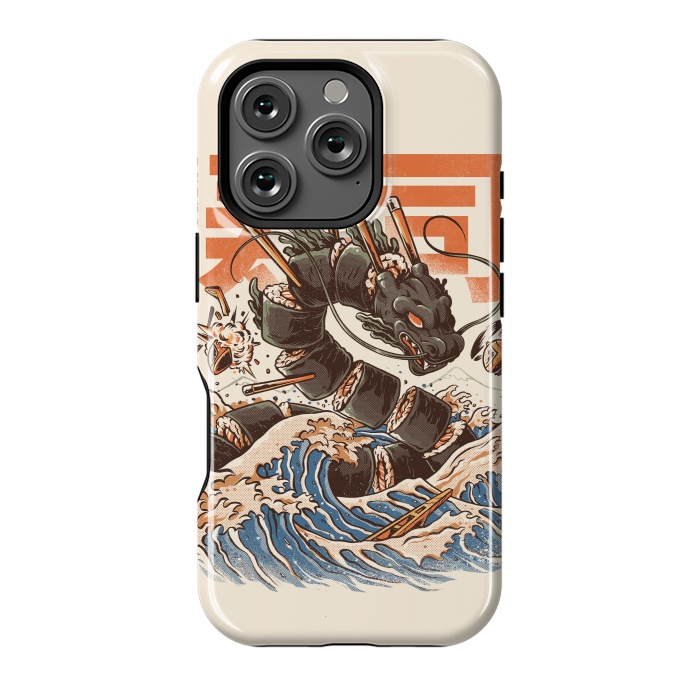 iPhone 16 Pro StrongFit Great Sushi Dragon  by Ilustrata