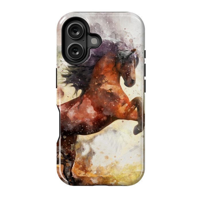 iPhone 16 StrongFit Excited Horse by Creativeaxle