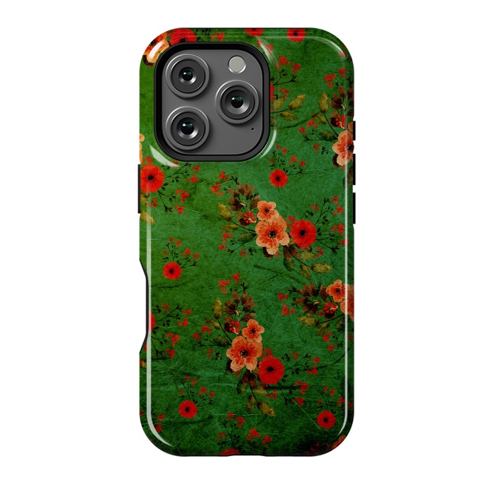 iPhone 16 Pro StrongFit Vintage Flowers by Rossy Villarreal