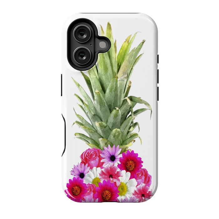 iPhone 16 StrongFit Pineapple Flowers by Alemi