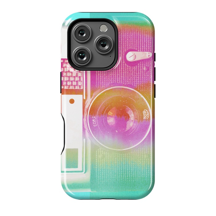 iPhone 16 Pro StrongFit Colorful pastel vintage camera by Oana 