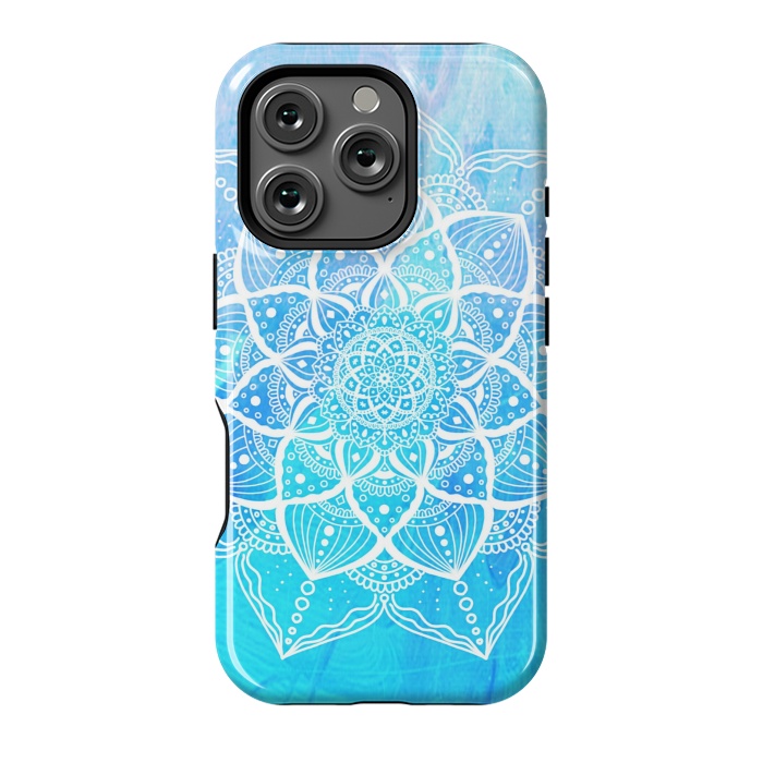 iPhone 16 Pro StrongFit Aqua mandala by Jms