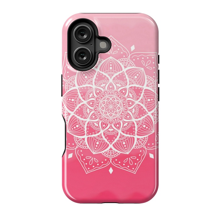 iPhone 16 StrongFit Pink mandala by Jms