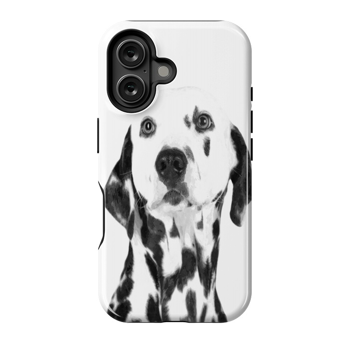 iPhone 16 StrongFit Black and White Dalmatian by Alemi