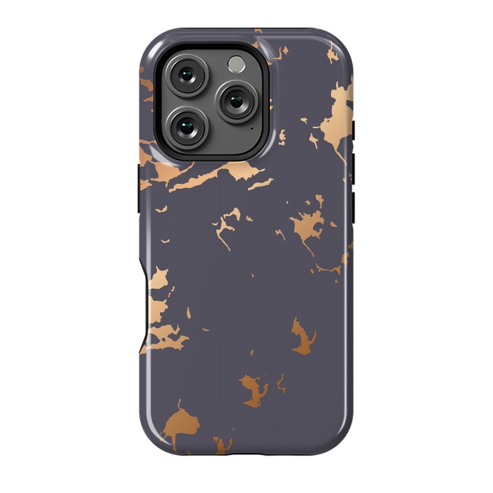 iPhone 16 Pro StrongFit Golden Splatter 001 by Jelena Obradovic