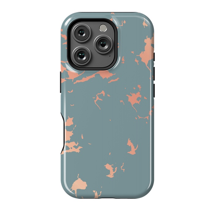 iPhone 16 Pro StrongFit Copper Splatter 002 by Jelena Obradovic