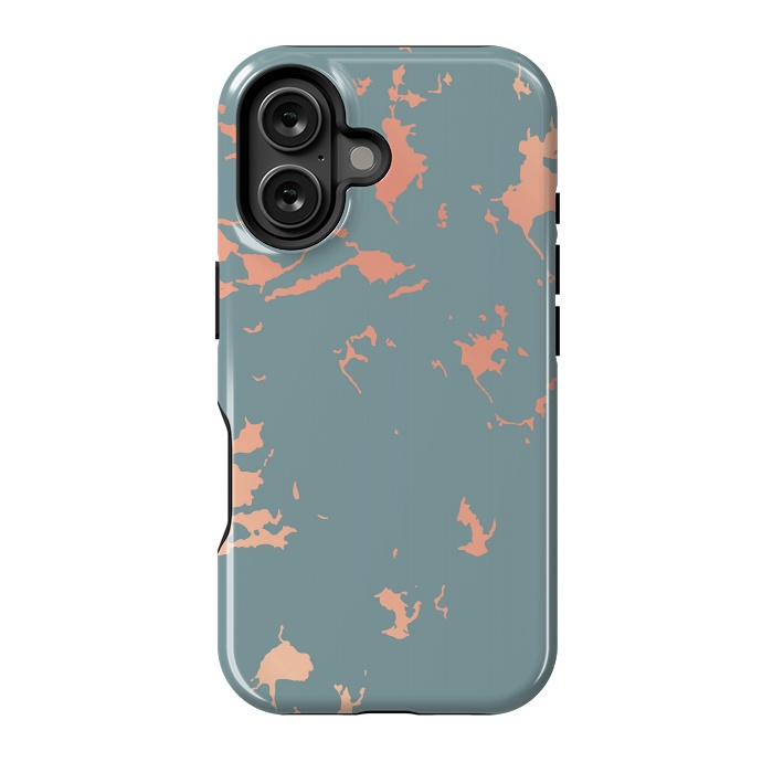 iPhone 16 StrongFit Copper Splatter 002 by Jelena Obradovic