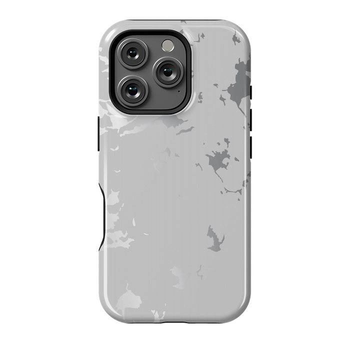 iPhone 16 Pro StrongFit Silver Splatter 001 by Jelena Obradovic