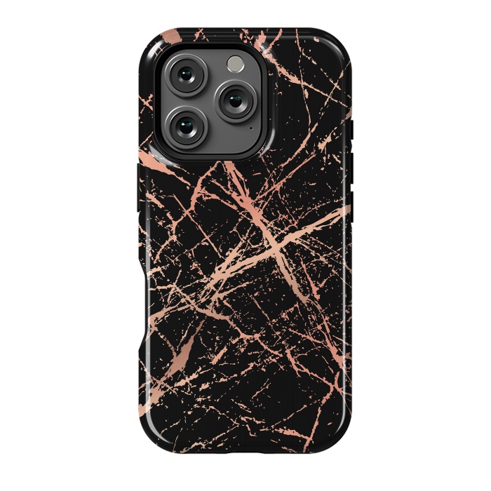 iPhone 16 Pro StrongFit Copper Splatter 003 by Jelena Obradovic