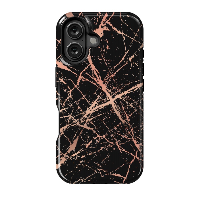 iPhone 16 StrongFit Copper Splatter 003 by Jelena Obradovic