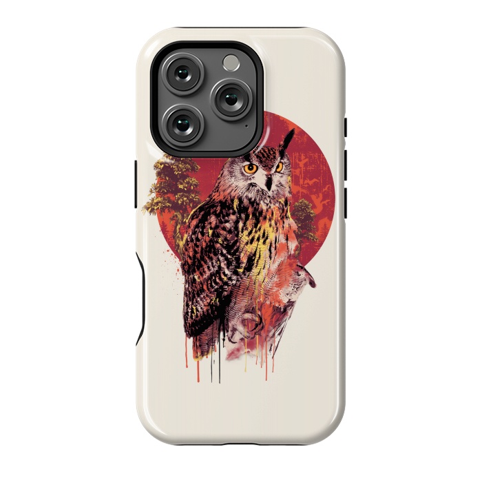 iPhone 16 Pro StrongFit Owl Red by Riza Peker