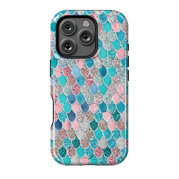 iPhone 16 Pro StrongFit Summer Pastel Glitter Mermaid Scales by  Utart