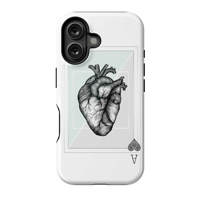 iPhone 16 StrongFit Ace of Hearts by Barlena