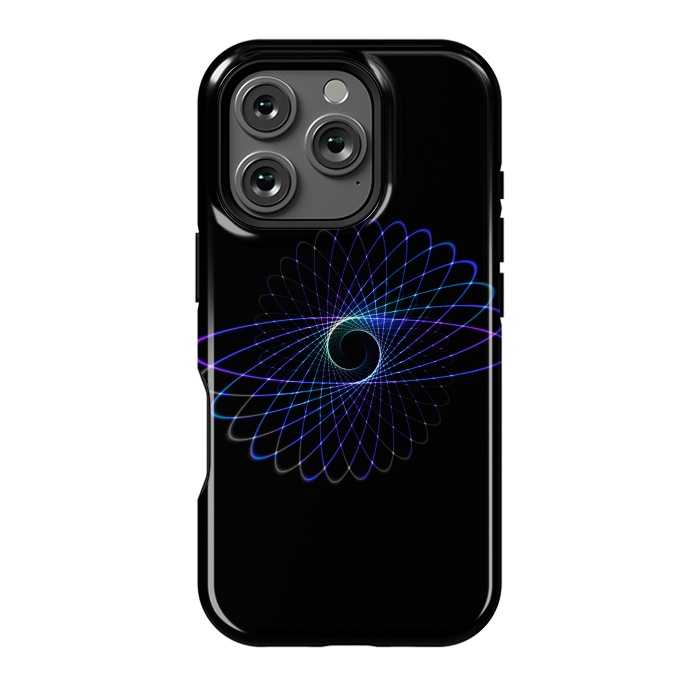 iPhone 16 Pro StrongFit Spirograph Object on Black by Andrea Haase