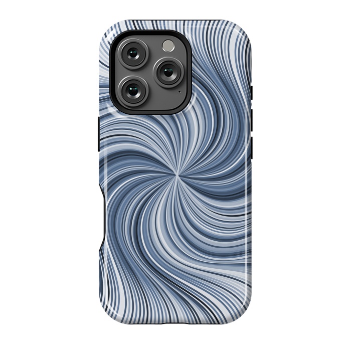 iPhone 16 Pro StrongFit Abstract Wavy Lines In Shades Of Blue by Andrea Haase