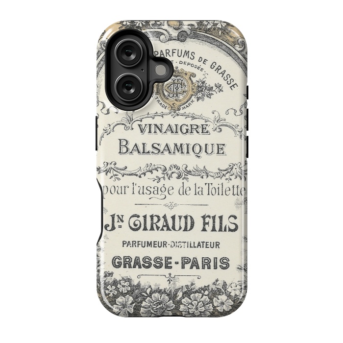 iPhone 16 StrongFit Vintage French Typography by Andrea Haase