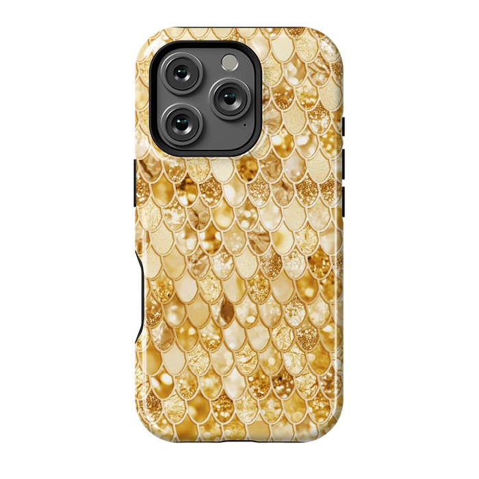 iPhone 16 Pro StrongFit Gold Mermaid Scales Pattern by  Utart