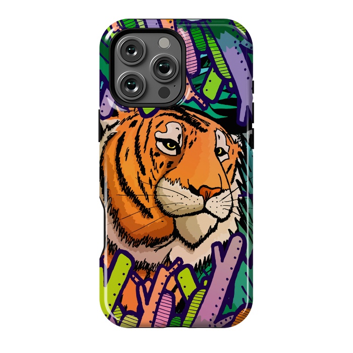 iPhone 16 Pro Max StrongFit Tiger in the undergrowth  by Steve Wade (Swade)