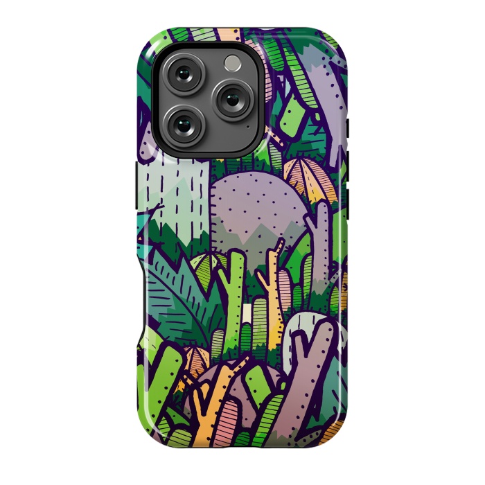 iPhone 16 Pro StrongFit Jungle Cactus by Steve Wade (Swade)