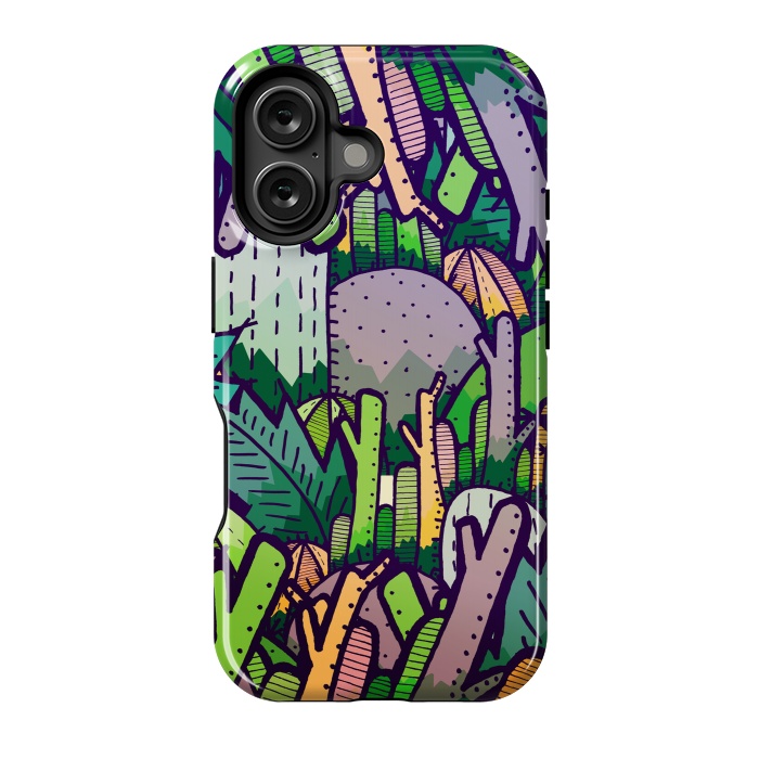 iPhone 16 StrongFit Jungle Cactus by Steve Wade (Swade)