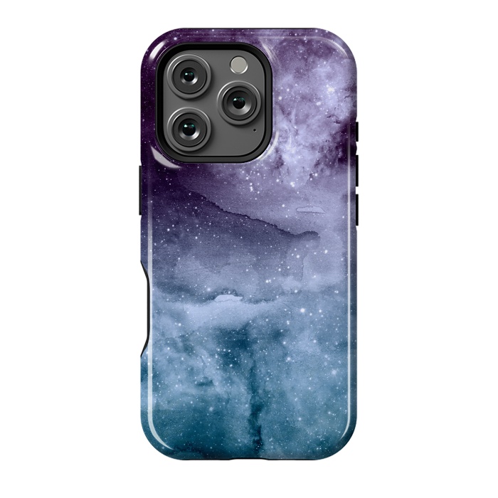 iPhone 16 Pro StrongFit Watercolor and nebula abstract design by InovArts