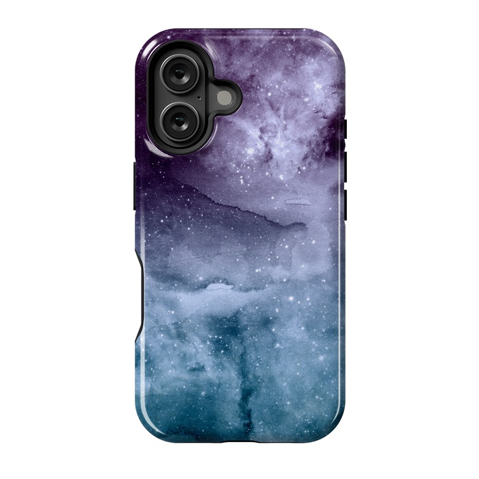 iPhone 16 StrongFit Watercolor and nebula abstract design by InovArts