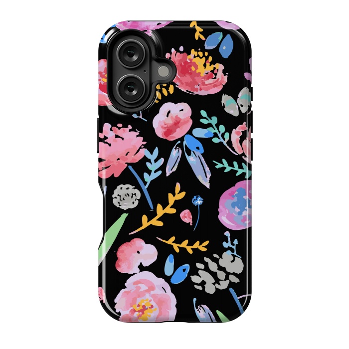 iPhone 16 StrongFit Watercolor Florals by MUKTA LATA BARUA