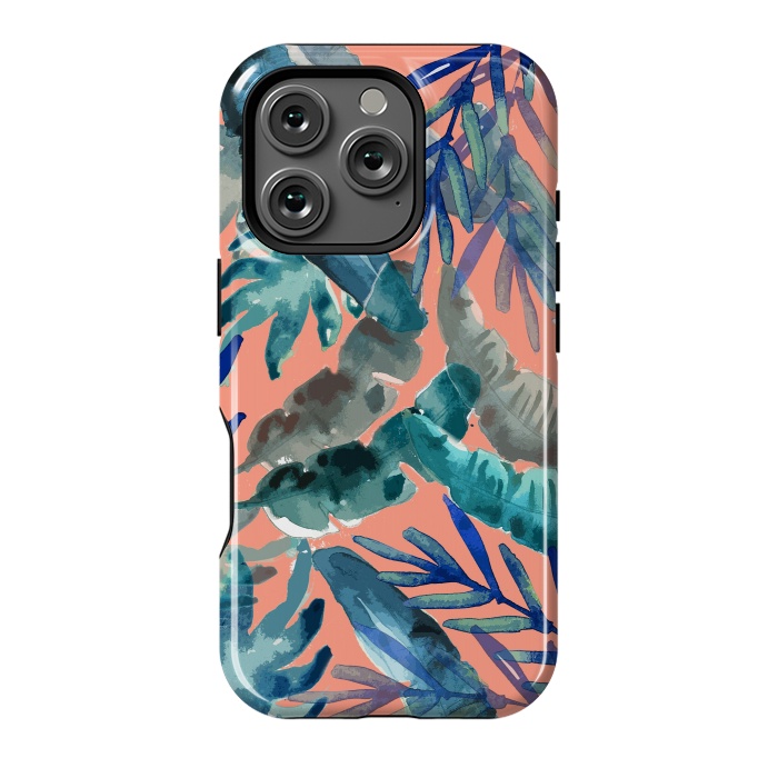 iPhone 16 Pro StrongFit Tropical Mix Coral by MUKTA LATA BARUA