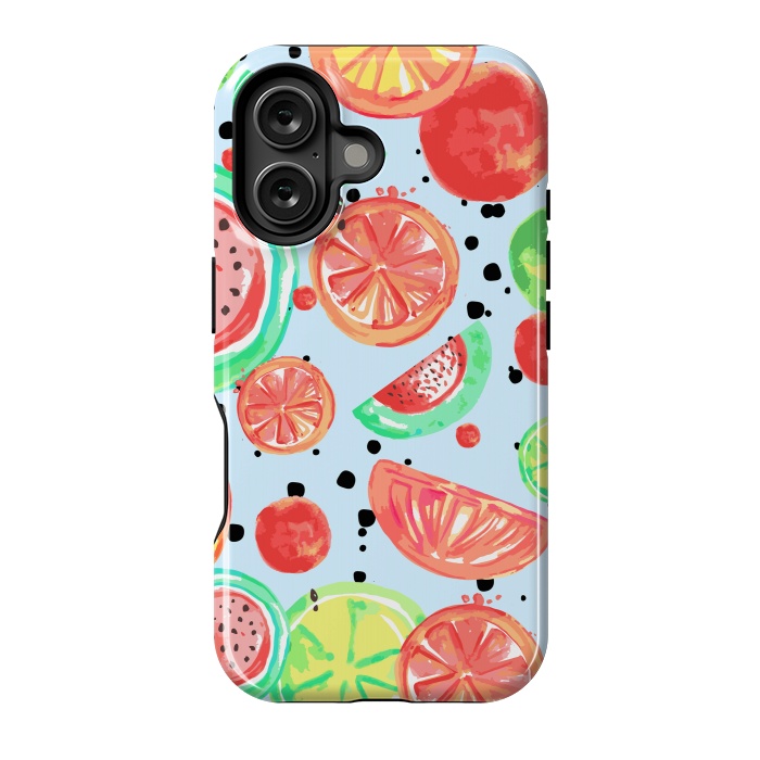 iPhone 16 StrongFit Fruit Crush Print by MUKTA LATA BARUA