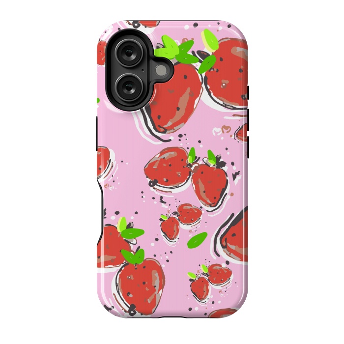 iPhone 16 StrongFit Strawberry Crush New by MUKTA LATA BARUA