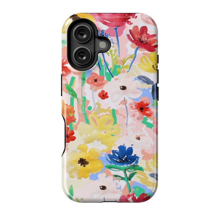 iPhone 16 StrongFit Watercolor Florals 002 by MUKTA LATA BARUA