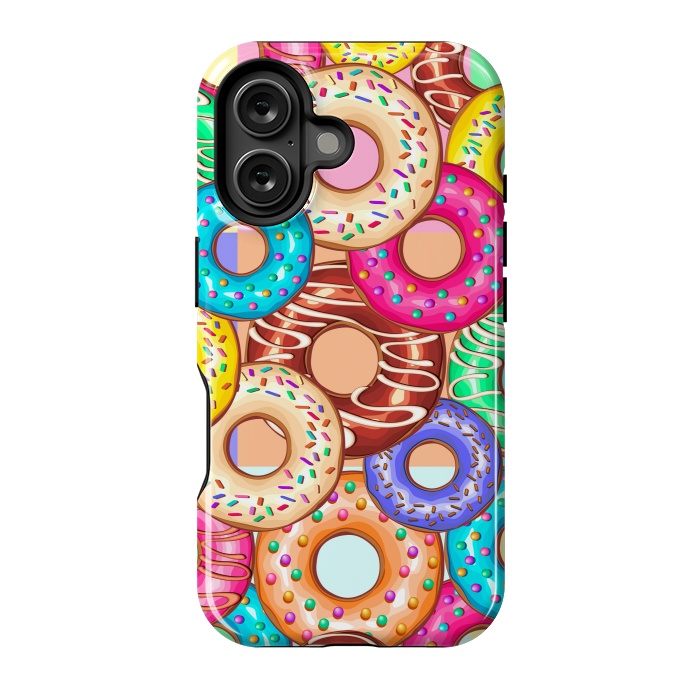 iPhone 16 StrongFit Donuts Punchy Pastel flavours by BluedarkArt