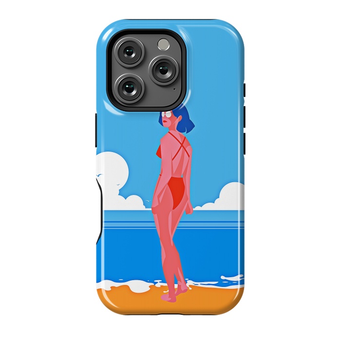 iPhone 16 Pro StrongFit Summer Girl at the Beach by DaDo ART