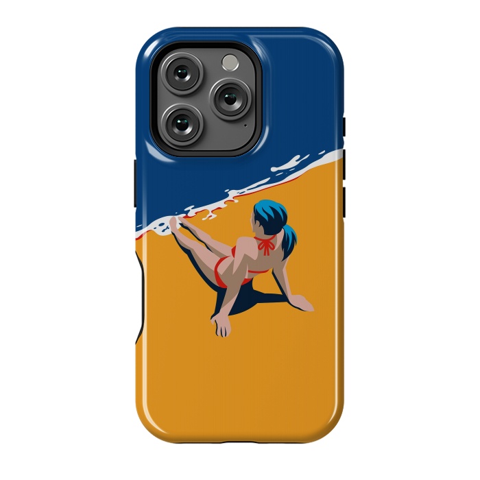 iPhone 16 Pro StrongFit Girl at the beach by DaDo ART